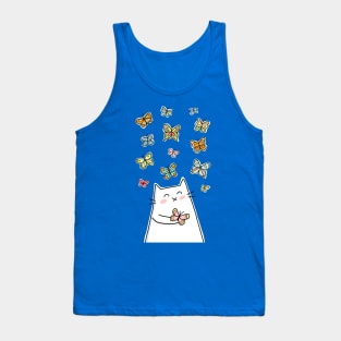 Cat and Butterflies Tank Top